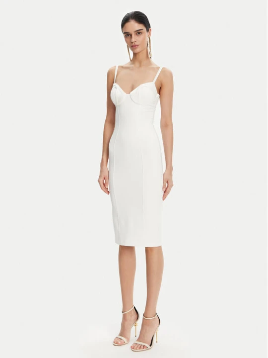 Zdjęcie produktu Elisabetta Franchi Sukienka koktajlowa AB-702-51E2 Biały Regular Fit