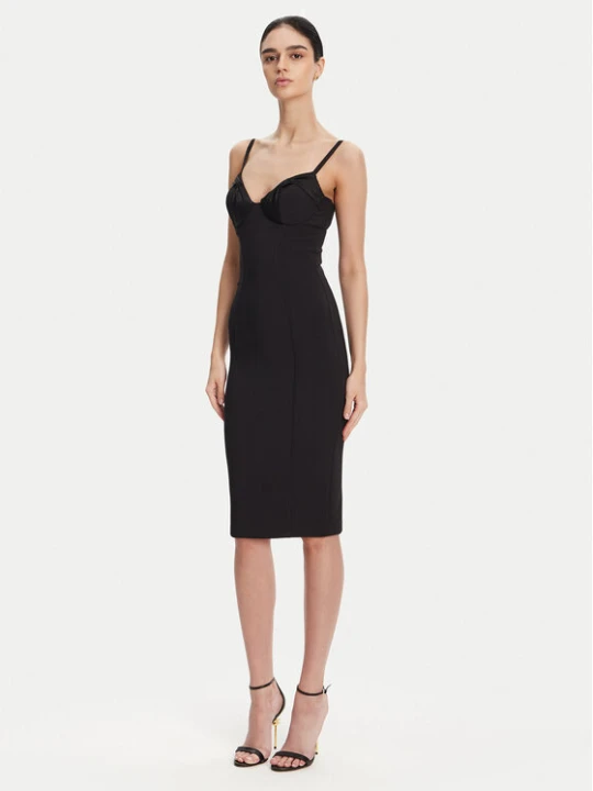 Zdjęcie produktu Elisabetta Franchi Sukienka koktajlowa AB-702-51E2 Czarny Regular Fit