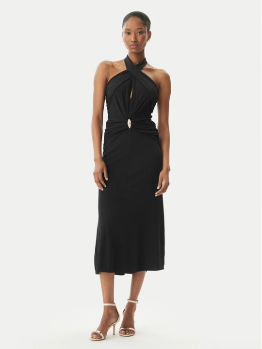 Zdjęcie produktu Elisabetta Franchi Sukienka koktajlowa AB-719-52E2-V560 Czarny Regular Fit