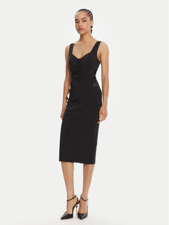 Zdjęcie produktu Elisabetta Franchi Sukienka koktajlowa AB-810-56E2-V520 Czarny Regular Fit