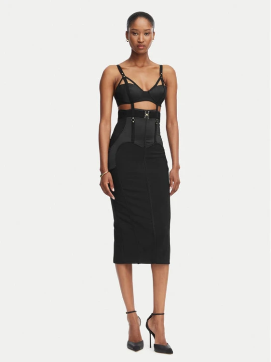 Zdjęcie produktu Elisabetta Franchi Sukienka koktajlowa AB-881-62E2-V660 Czarny Slim Fit