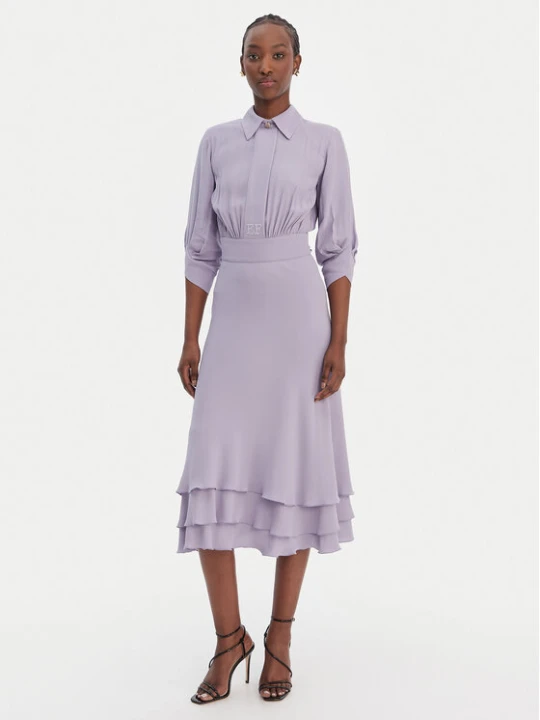 Zdjęcie produktu Elisabetta Franchi Sukienka koktajlowa AB-923-61E2 Fioletowy Regular Fit