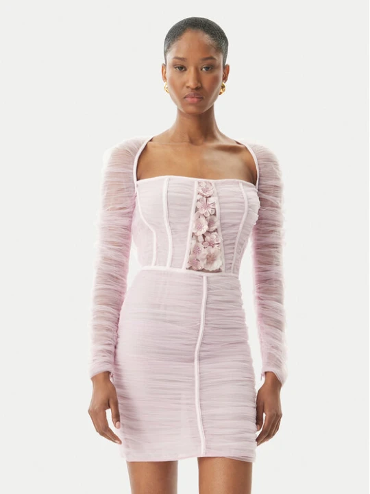 Zdjęcie produktu Elisabetta Franchi Sukienka koktajlowa AB68352E2 544 Różowy Slim Fit