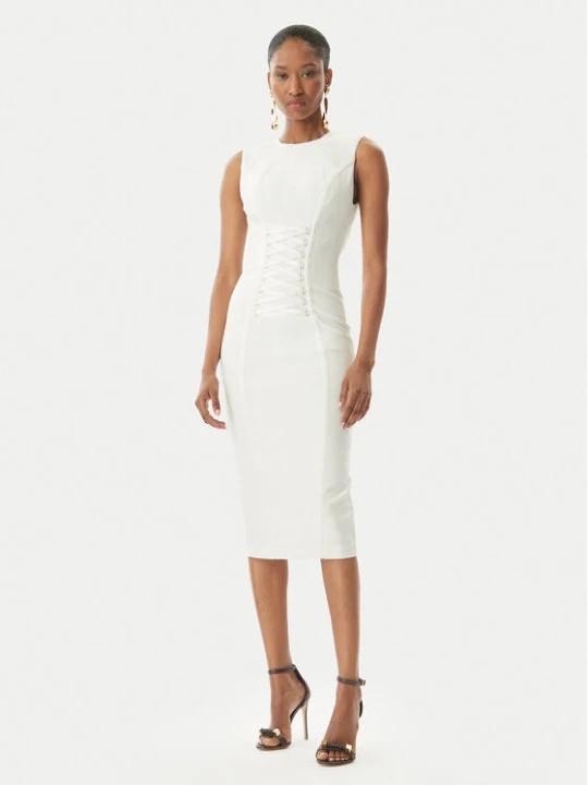Zdjęcie produktu Elisabetta Franchi Sukienka koktajlowa AB76252E2 360 Biały Slim Fit