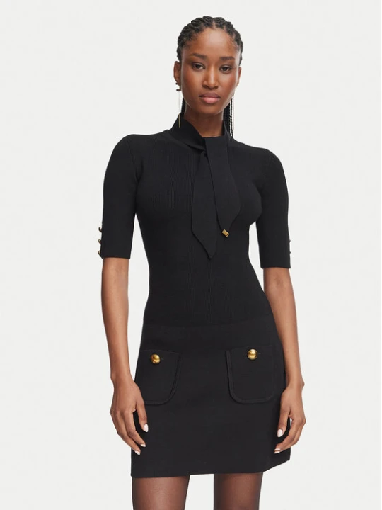 Zdjęcie produktu Elisabetta Franchi Sukienka koktajlowa AM-04S-66E2-V450 Czarny Slim Fit