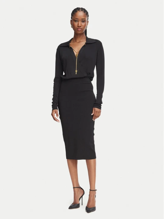 Zdjęcie produktu Elisabetta Franchi Sukienka koktajlowa AM-19S-66E2-V500 Czarny Slim Fit
