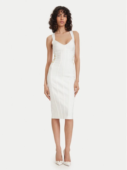 Zdjęcie produktu Elisabetta Franchi Sukienka koktajlowa AM-24D-62E2-V790 Biały Slim Fit