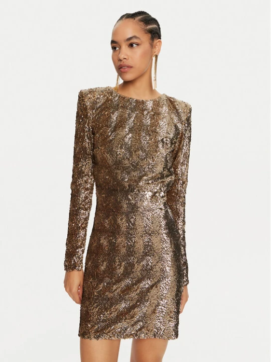 Zdjęcie produktu Elisabetta Franchi Sukienka koktajlowa AR-57J-47E2-V900 Złoty Regular Fit