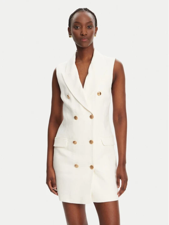 Zdjęcie produktu Elisabetta Franchi Sukienka koszulowa AB85352E2 360 Biały Regular Fit