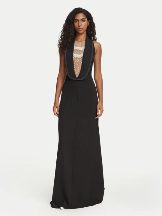 Zdjęcie produktu Elisabetta Franchi Sukienka wieczorowa AB-R16-67E2-V750 Czarny Slim Fit