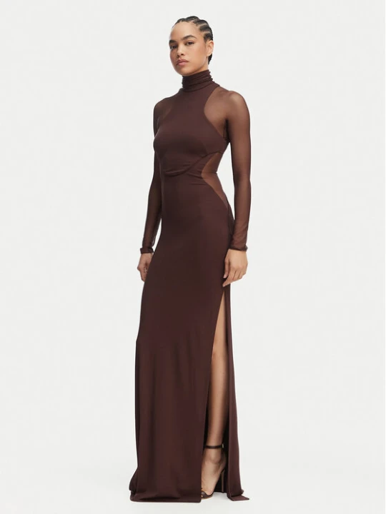 Zdjęcie produktu Elisabetta Franchi Sukienka wieczorowa AB-R22-62E2-V600 Brązowy Slim Fit