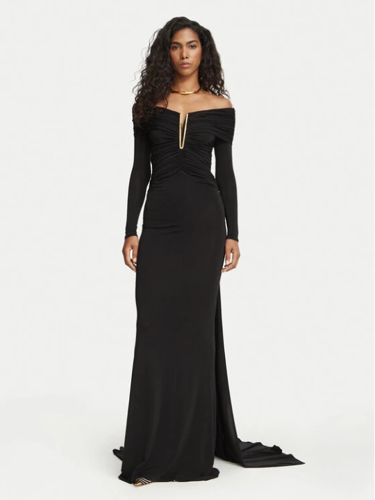 Zdjęcie produktu Elisabetta Franchi Sukienka wieczorowa AB-R26-67E2 Czarny Fitted Fit