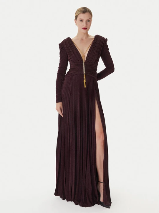 Zdjęcie produktu Elisabetta Franchi Sukienka wieczorowa AB-R40-57E2-V850 Bordowy Regular Fit