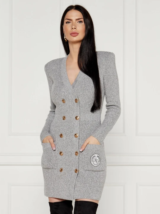 Zdjęcie produktu Elisabetta Franchi Sukienka | z dodatkiem wełny szary