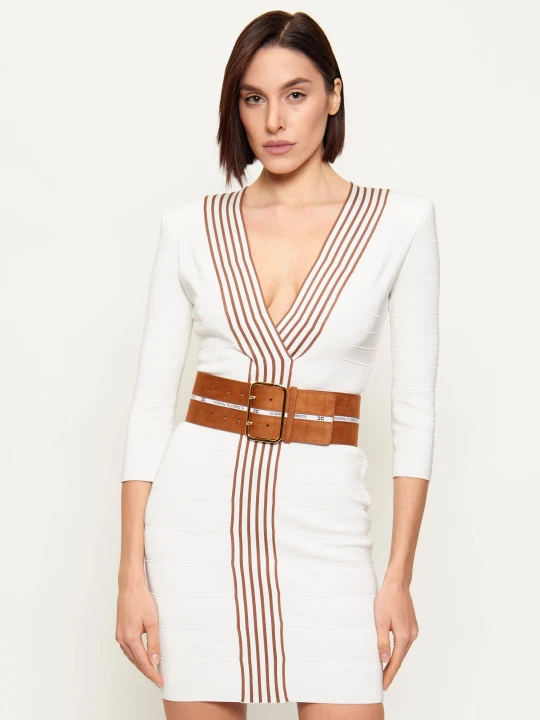 Zdjęcie produktu Elisabetta Franchi Sukienka z paskiem biały