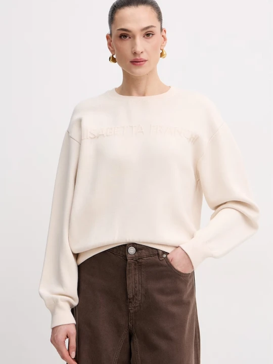 Zdjęcie produktu Elisabetta Franchi sweter damski beżowy