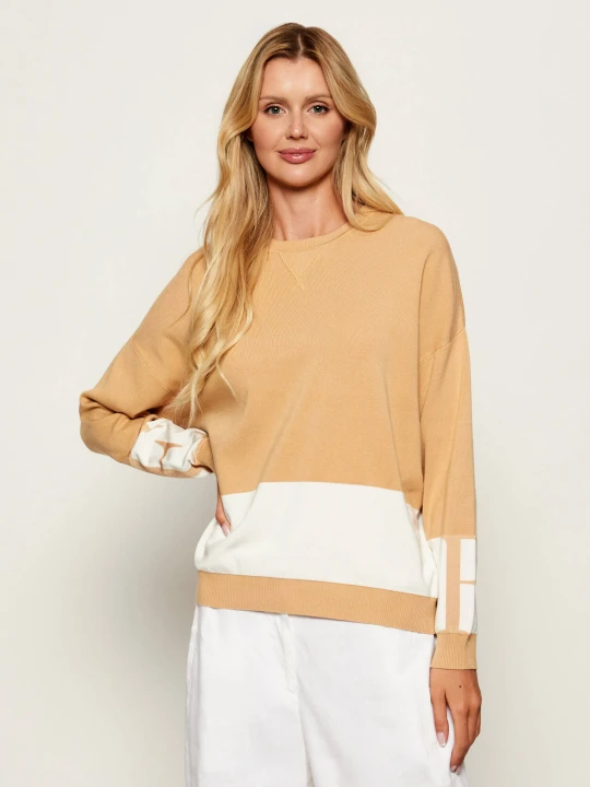 Zdjęcie produktu Elisabetta Franchi Sweter | Regular Fit beżowy