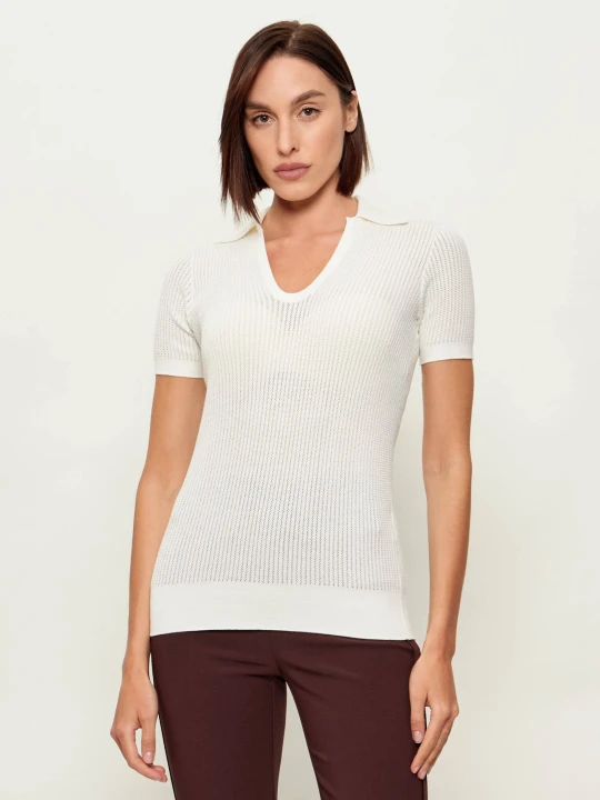 Zdjęcie produktu Elisabetta Franchi Sweter | Slim Fit ecru