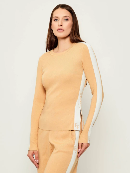 Zdjęcie produktu Elisabetta Franchi Sweter | Slim Fit beżowy