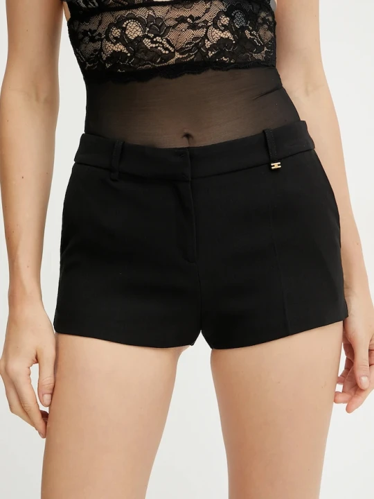 Zdjęcie produktu Elisabetta Franchi szorty z domieszką wełny czarny