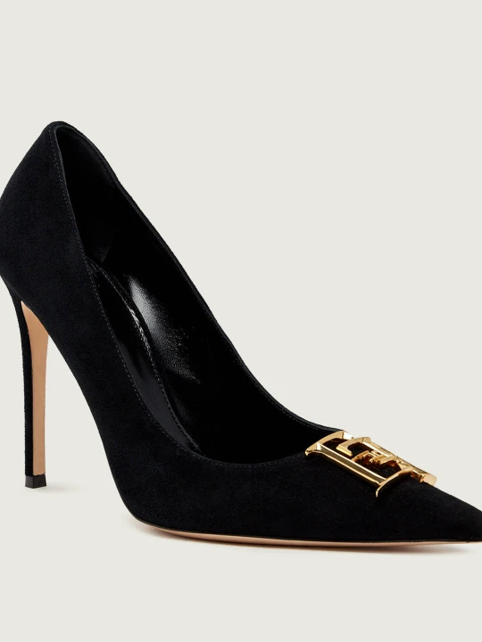 Zdjęcie produktu Elisabetta Franchi Szpilki | zamsz czarny