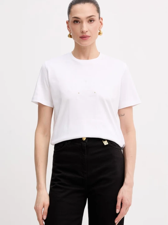 Zdjęcie produktu Elisabetta Franchi t-shirt damski bawełniany biały