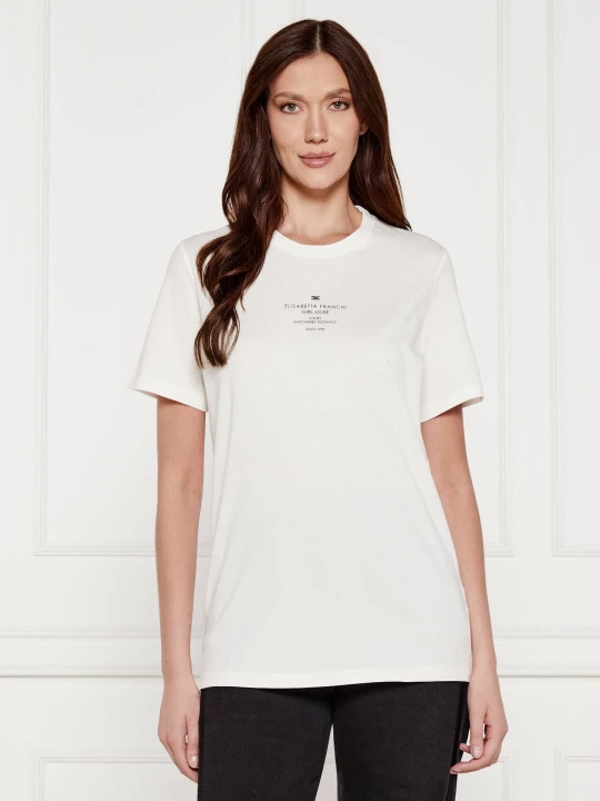 Zdjęcie produktu Elisabetta Franchi T-shirt | Loose fit biały