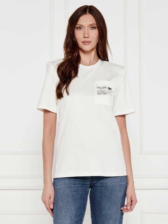 Zdjęcie produktu Elisabetta Franchi T-shirt | Slim Fit ecru