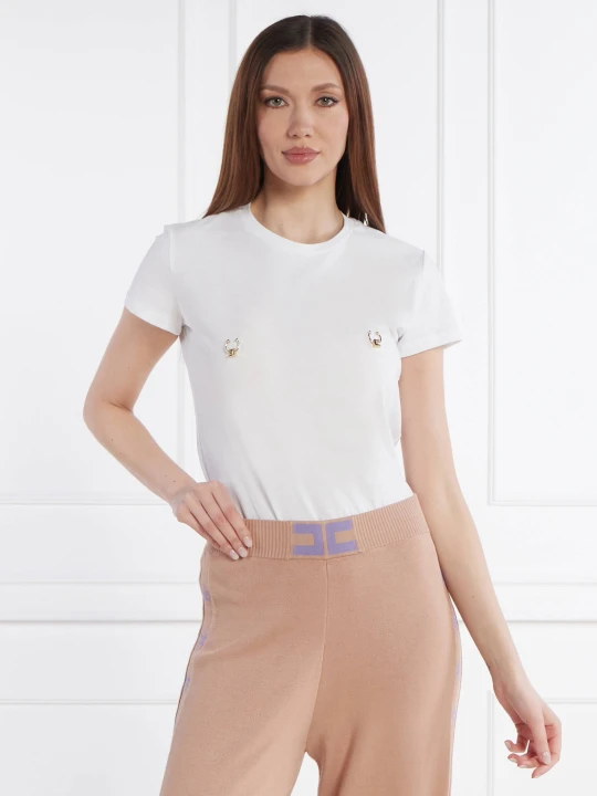 Zdjęcie produktu Elisabetta Franchi T-shirt | Slim Fit biały