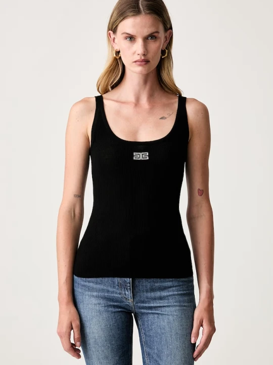 Zdjęcie produktu Elisabetta Franchi top damski z wełną czarny