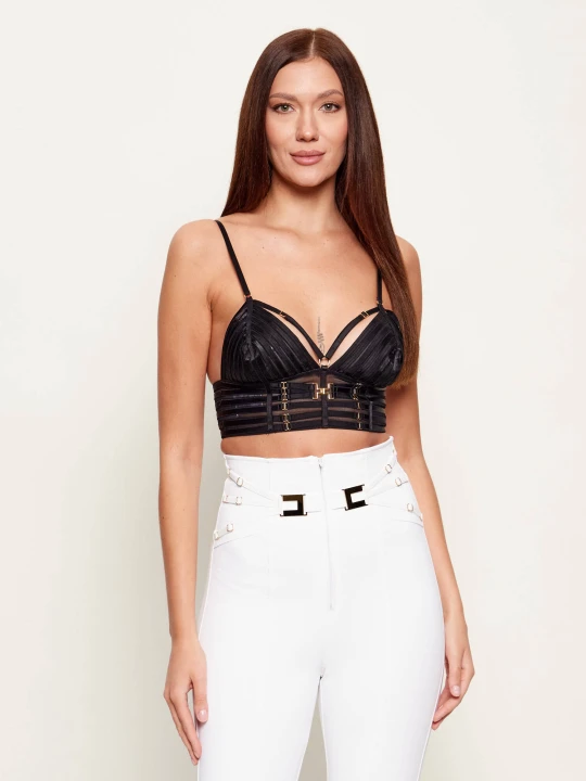 Zdjęcie produktu Elisabetta Franchi Top | Slim Fit czarny