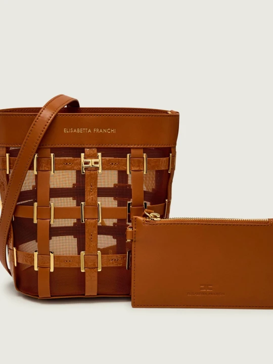 Zdjęcie produktu Elisabetta Franchi Torebka na ramię + saszetka brązowy