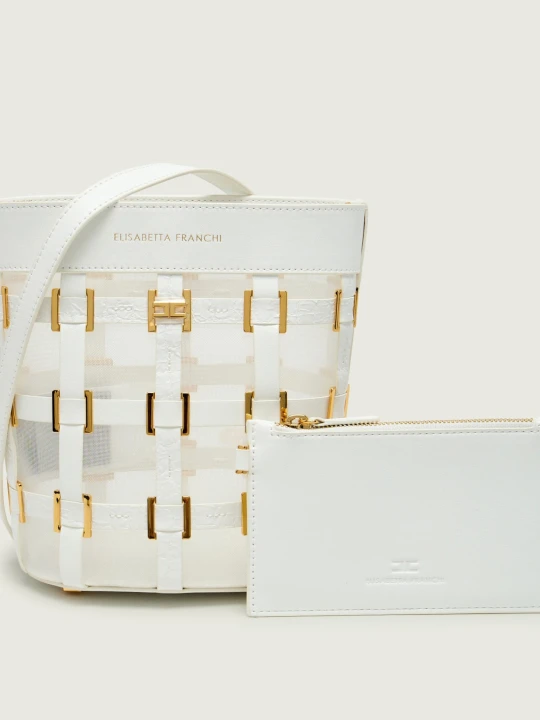 Zdjęcie produktu Elisabetta Franchi Worek + saszetka biały