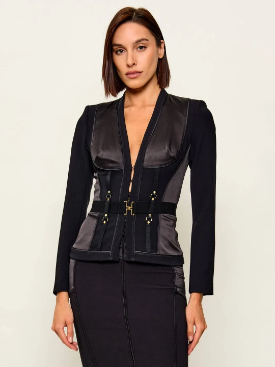 Zdjęcie produktu Elisabetta Franchi Żakiet | Slim Fit czarny