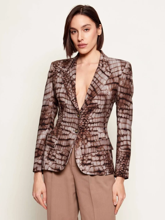 Zdjęcie produktu Elisabetta Franchi Żakiet | Slim Fit brązowy