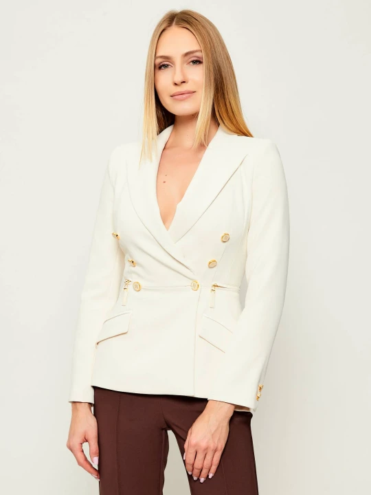 Zdjęcie produktu Elisabetta Franchi Żakiet | Slim Fit ecru