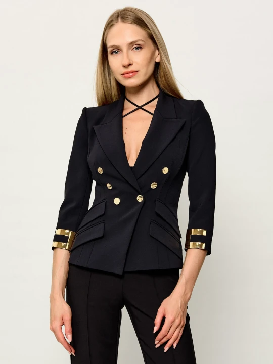 Zdjęcie produktu Elisabetta Franchi Żakiet | Slim Fit czarny
