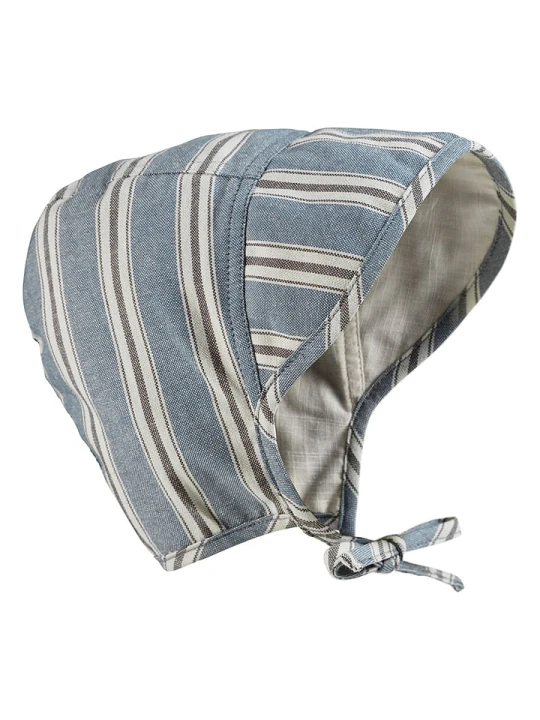 Zdjęcie produktu Elodie Details Czapka niemowlęca "Sandy Stripe" w kolorze szaro-beżowym rozmiar: 38-42 cm