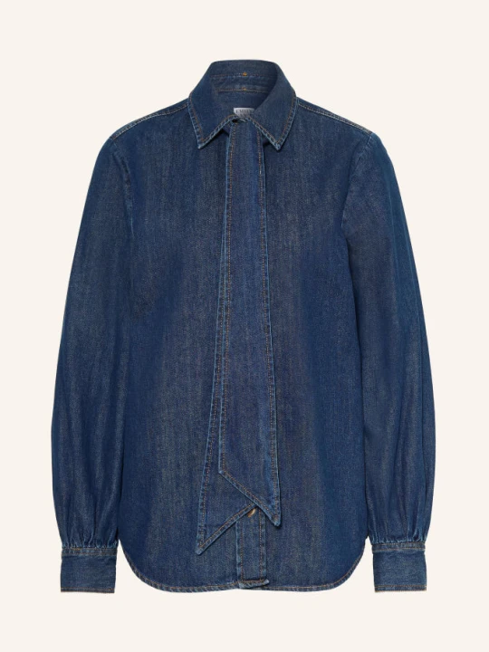 Zdjęcie produktu Emily Van Den Bergh Bluzka Jeansowa Z Odpinanym Kokardą blau GRANATOWY
