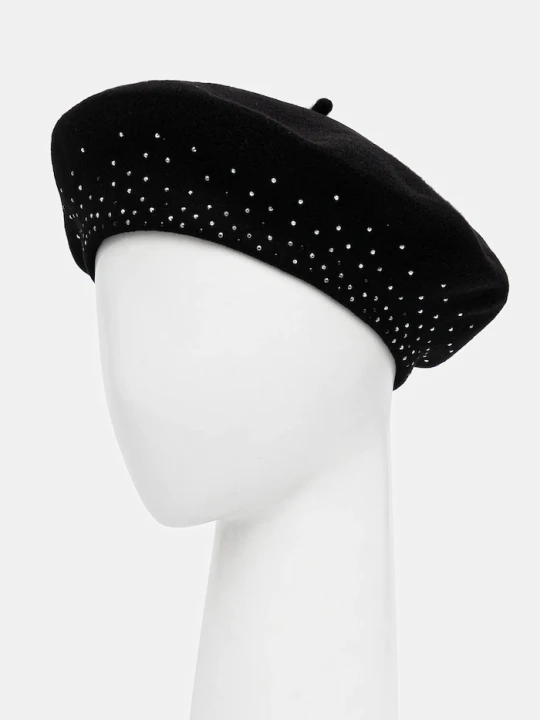 Zdjęcie produktu Emporio Armani beret wełniany czarny