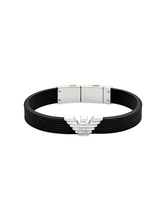 Zdjęcie produktu Emporio Armani bransoletka EAGLE LOGO czarny