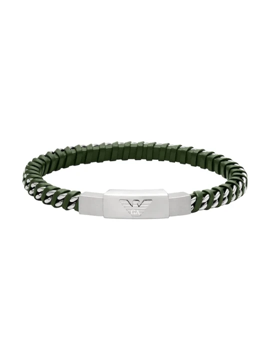 Zdjęcie produktu Emporio Armani bransoletka męska ze stali szlachetnej Eagle Logo srebrny