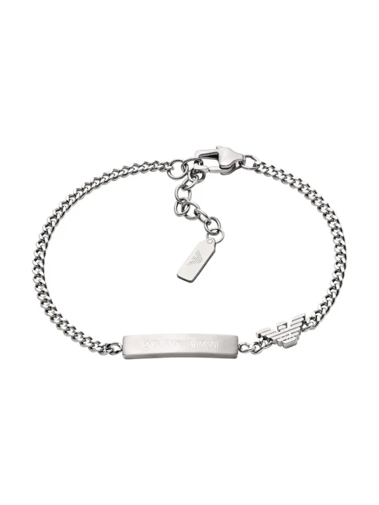Zdjęcie produktu Emporio Armani bransoletka męska ze stali szlachetnej Eagle Logo srebrny