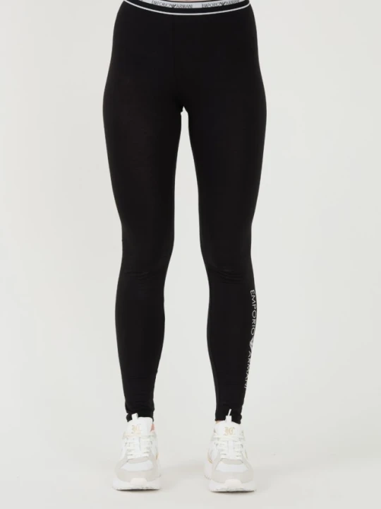 Zdjęcie produktu EMPORIO ARMANI Czarne damskie legginsy Stretch Logo, Rozmiar M