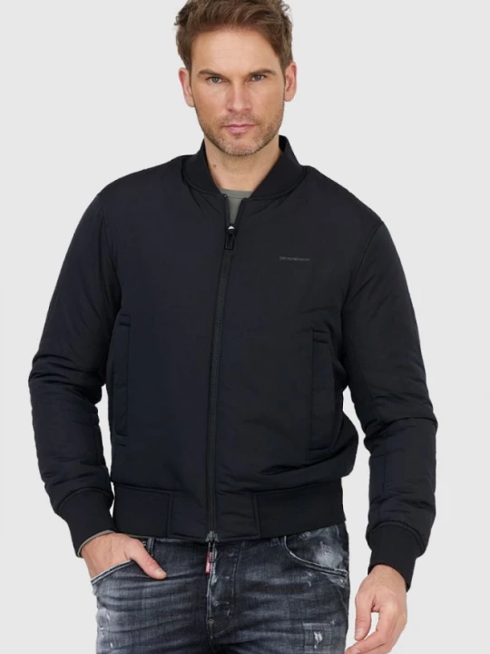 Zdjęcie produktu EMPORIO ARMANI Dwustronna kurtka męska w logo, Rozmiar 46 Czarny