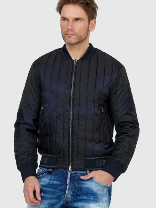 Zdjęcie produktu EMPORIO ARMANI Dwustronna kurtka męska w moro, Rozmiar 46 Czarny