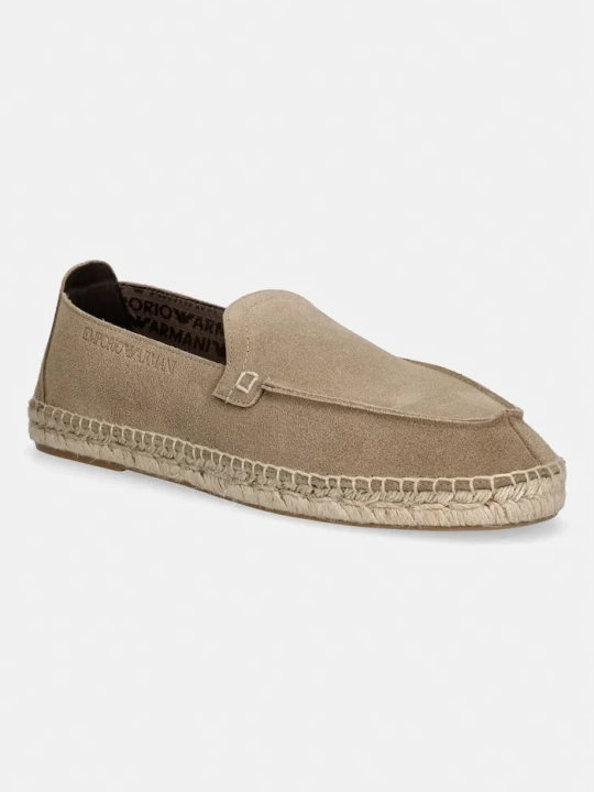 Zdjęcie produktu Emporio Armani espadryle męskie zamszowe beżowy
