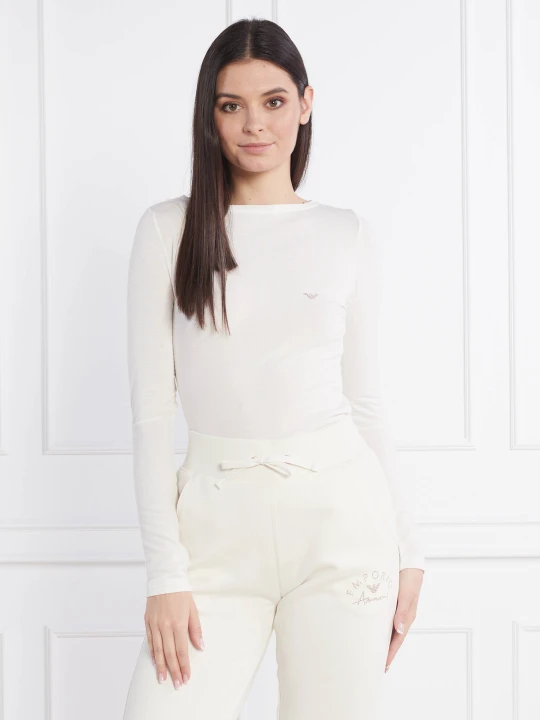 Zdjęcie produktu Emporio Armani Góra od piżamy | Slim Fit kremowy