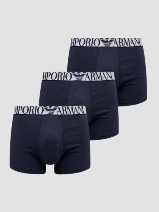 Zdjęcie produktu EMPORIO ARMANI Granatowy zestaw bokserek 3PACK, Rozmiar S Niebieski