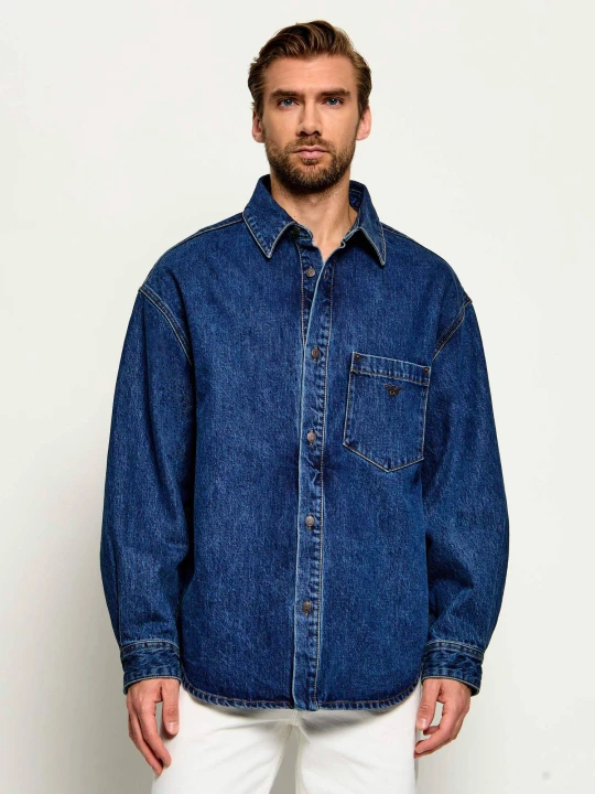 Zdjęcie produktu Emporio Armani Jeansowa koszula | Regular Fit niebieski